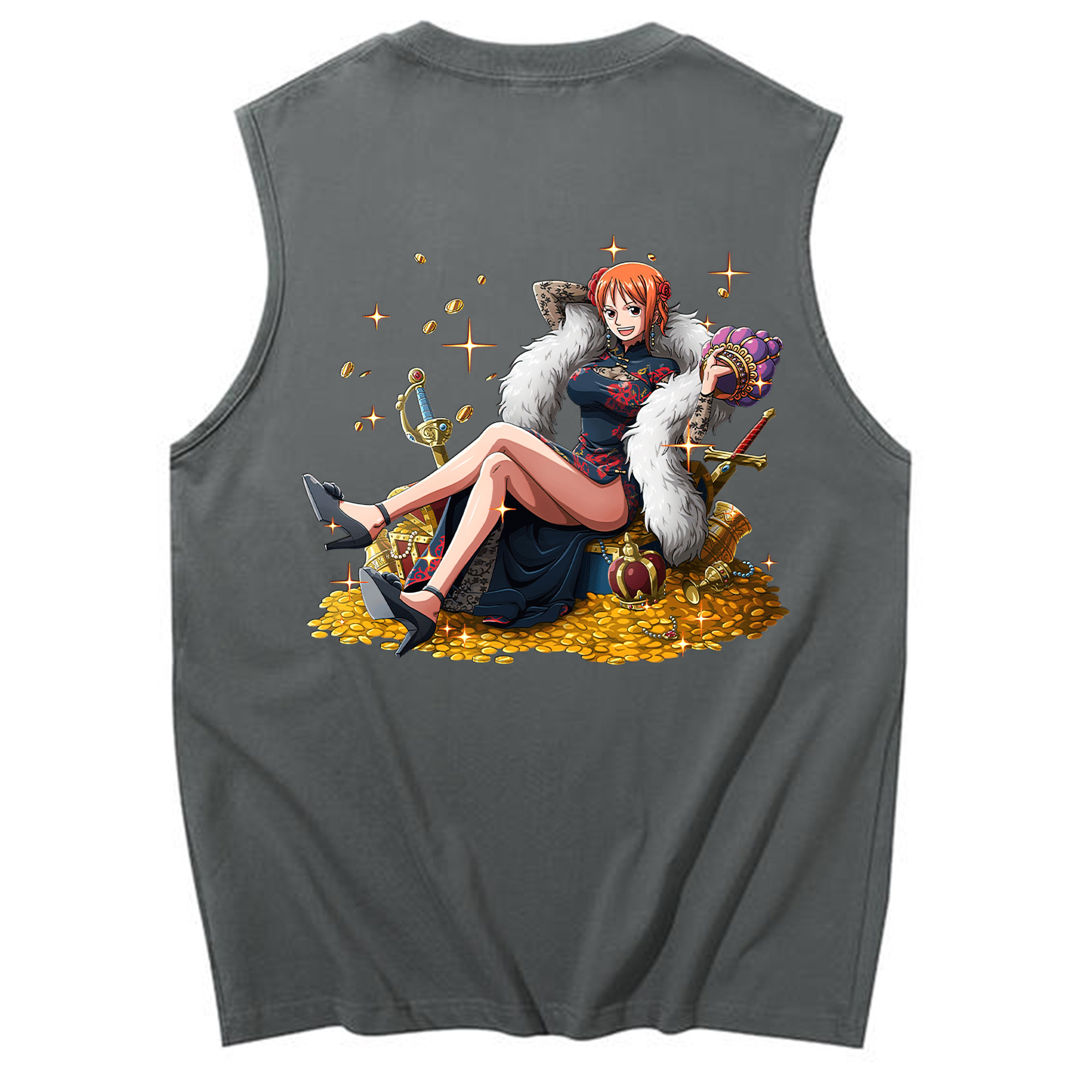 ワンピース ナミ ONE PIECE Nami コットン100％タンクトップ（背面プリント）